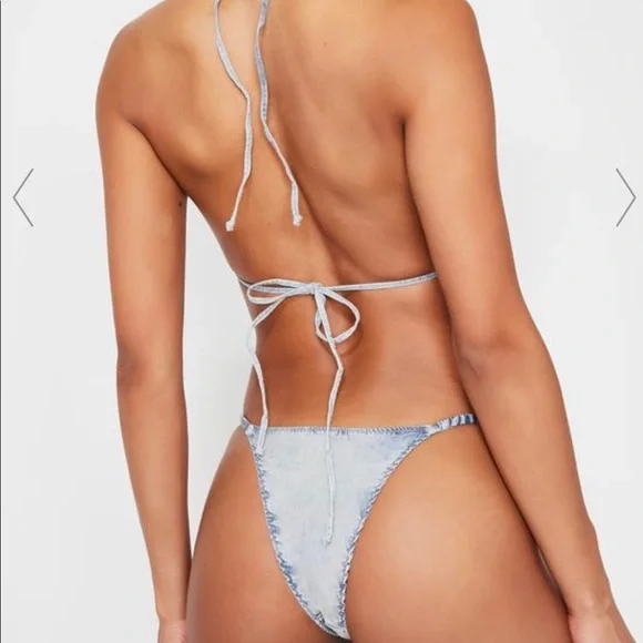 Frankie’s Bikinis Daisy Denim Set - Picture 3 of 5